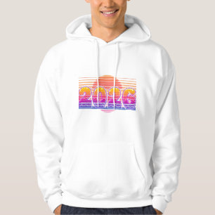 Sudadera Ilustración retro funky 2026 – Franjas de puesta d