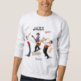 Sudadera Ilustracion retro musical de jazz
