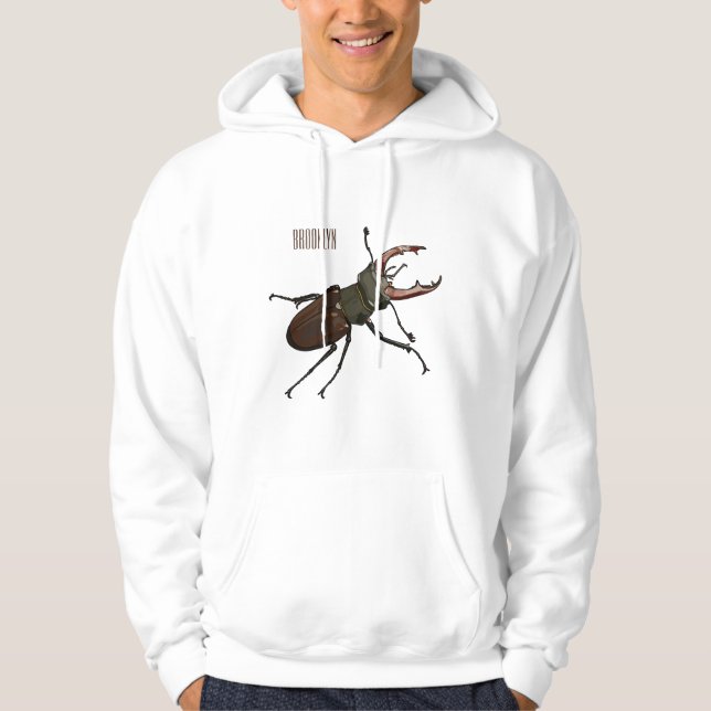 Sudadera Ilustracion Stag beetle personalizado (Anverso)