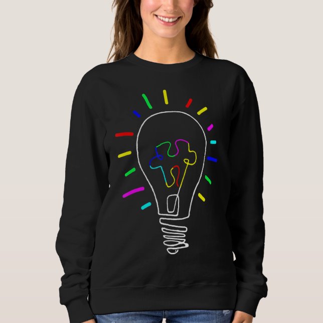 Sudadera Ilustracion único de autismo para concientizar sob (Anverso)