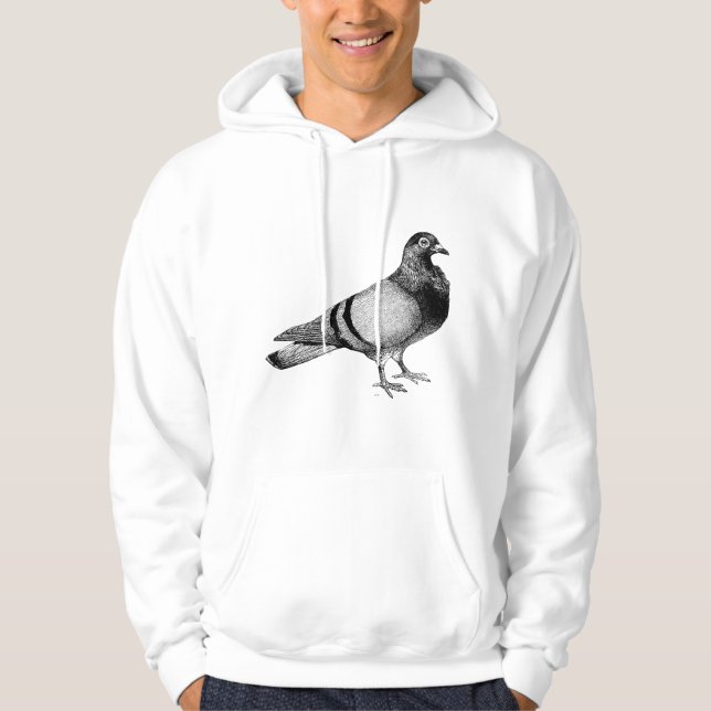 Sudadera Ilustración vintage de paloma (Anverso)
