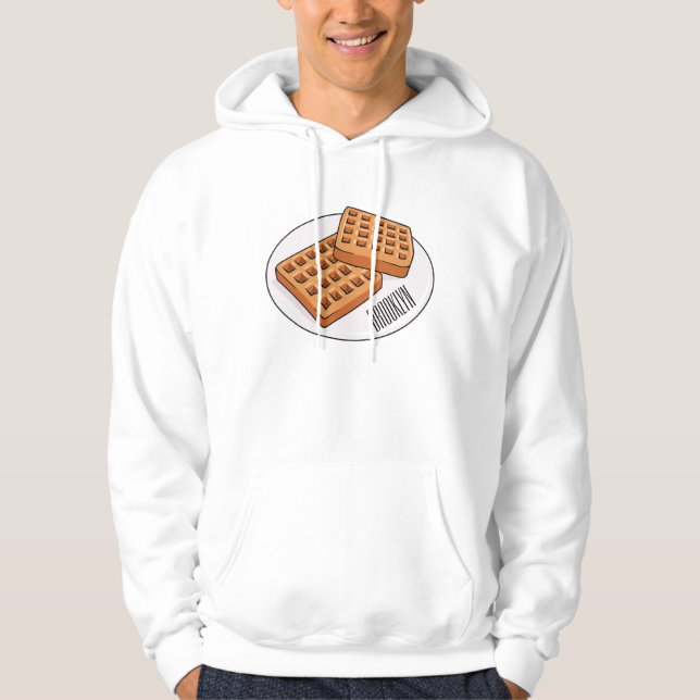 Sudadera Ilustracion Waffle personalizado (Anverso)