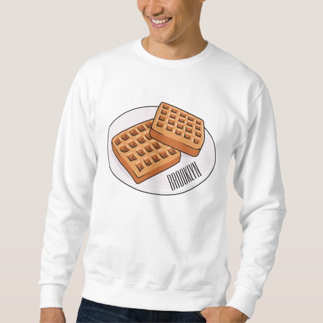 Sudadera Ilustracion Waffle personalizado (Anverso)