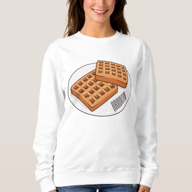 Sudadera Ilustracion Waffle personalizado (Anverso)