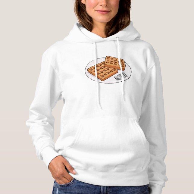 Sudadera Ilustracion Waffle personalizado (Anverso)