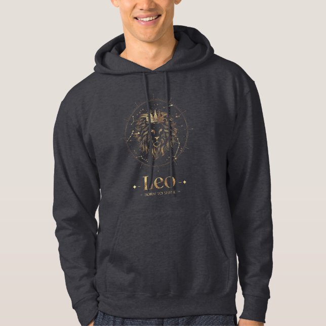 Sudadera Ilustracion Zodiac León Hoodie Pullover masculino (Anverso)