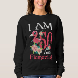 Sudadera Im 50 Y Flaminosas Flamingo 50 Años Mujeres B