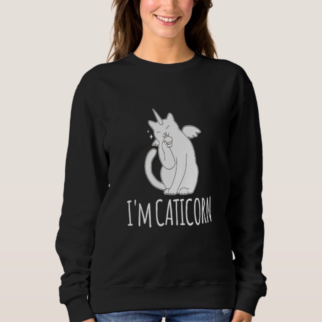 Sudadera Im A Caticorn Unicorn Cat (Anverso)