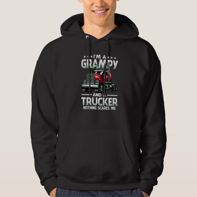 Sudadera I'm A Grampy And Trucker Nothing Scares Me Father' (Anverso)