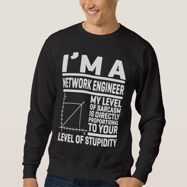 Sudadera I'm A Network Engineer My Level Of Sarcasm Is Dire (Anverso)