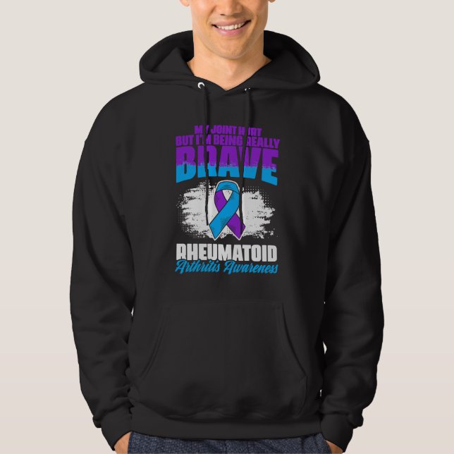 Sudadera I'm Being Really Brave Ribbon Rheumatoid Arthritis (Anverso)
