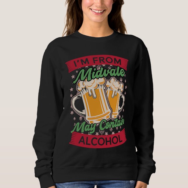 Sudadera Im From Midvale May Contain Alcohol Beer  UT (Anverso)