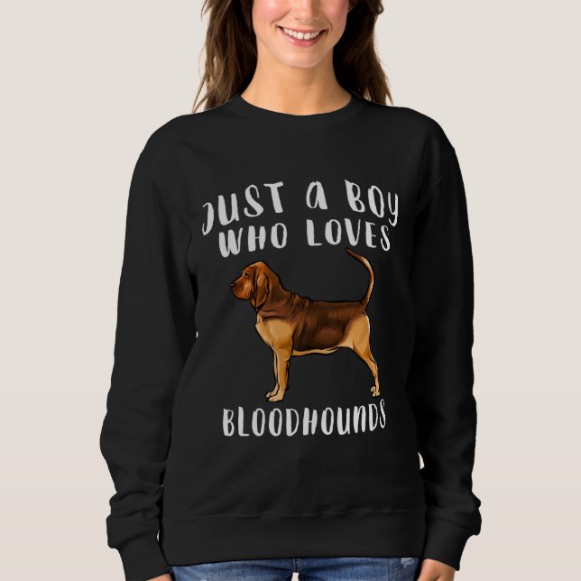Sudadera Im Just A Boy Who Loves Bloodhounds Dog (Anverso)
