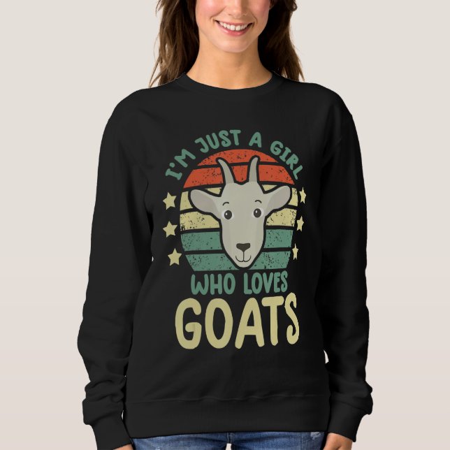 Sudadera i'm just a girl who loves goats   goat farmer farm (Anverso)