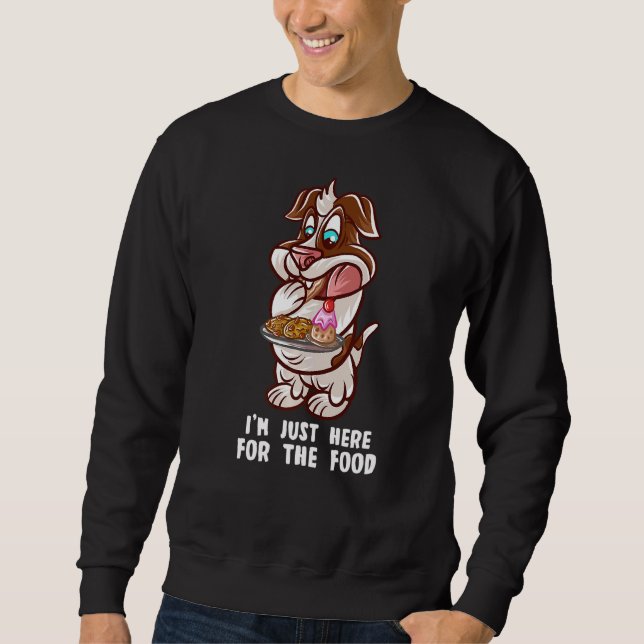 Sudadera I'm Just Here For The Food Dog Foodie Jack Russell (Anverso)