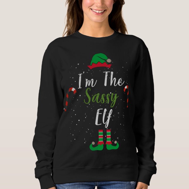 Sudadera Im los Navidades del elfo de la radiología coincid (Anverso)