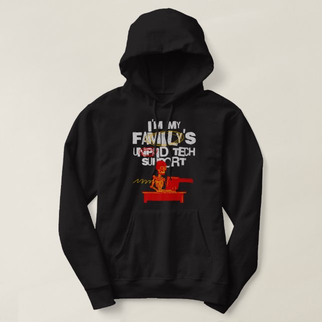 Sudadera Im My Familys Funny Support Compute Te (Diseño del anverso)