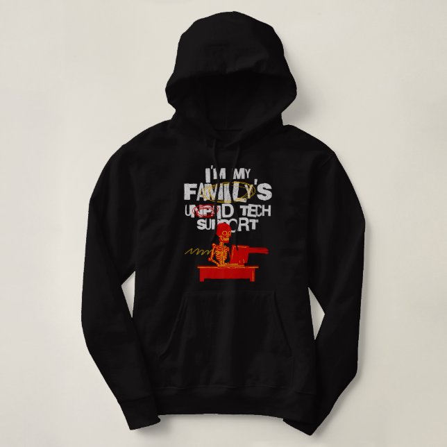Sudadera Im My Familys Funny Support Compute Te (Diseño del anverso)