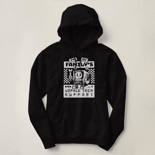 Sudadera Im My Familys Funny Support Tech Support Computado (Diseño del anverso)
