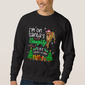 Sudadera I'm On Santa's Naughty Cute Dane Dog  Xmas