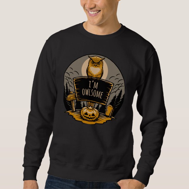 Sudadera Im Owlsome Awesome Owl Nocturnal Birds (Anverso)