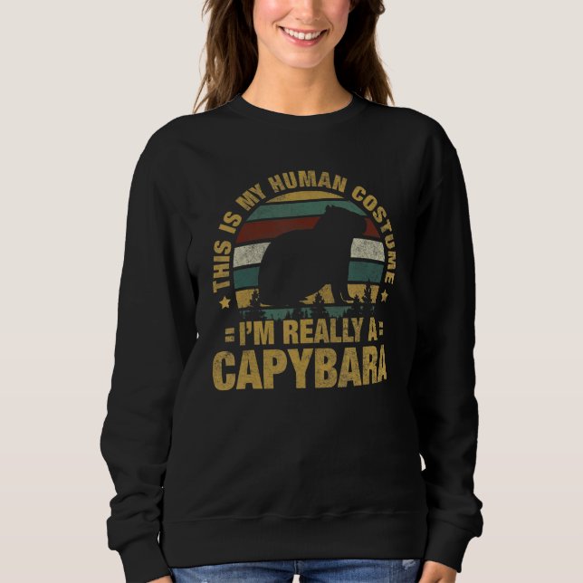 Sudadera I'm Really A Capybara Capybaras Lovers (Anverso)