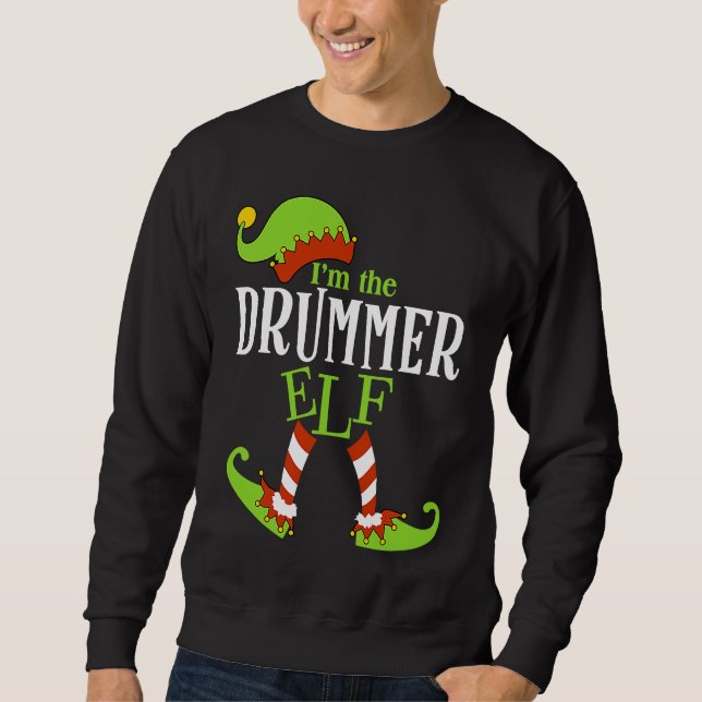 Sudadera I'm The DRUMMER Elf Family Group Matching PJ Chris (Anverso)