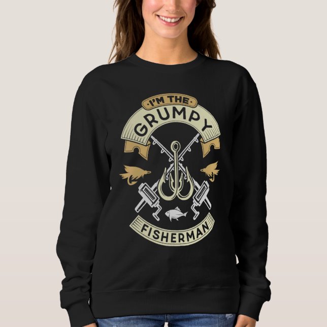 Sudadera I'm The Grumpy Fisherman Angler Fishing  Fish Hobb (Anverso)