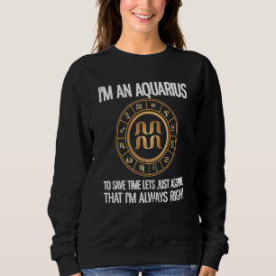 Sudadera Im Un Acuario Rótulo Zodiaco Horoscopio Astrología