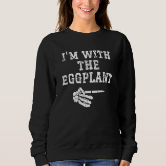 Sudadera I'm with the Eggplant Point Matching Couples Hallo