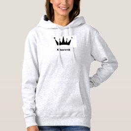 Sudadera Imagen de Corona de Texto Personalizado de la Rein