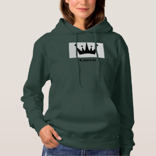 Sudadera Imagen de corona de texto personalizado de reina S