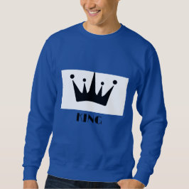 Sudadera Imagen de Corona de Texto Rey Negro Personalizada 