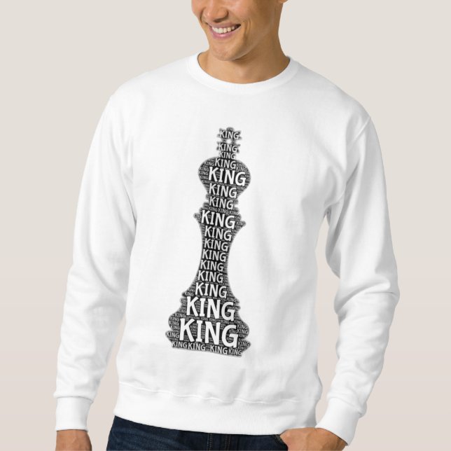 Sudadera Imagen de la palabra Chess King (Anverso)