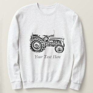 Sudadera imagen del viejo tractor gris de masas
