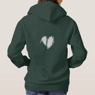 Sudadera Imagen moderada de corazón rociada en graffiti bla