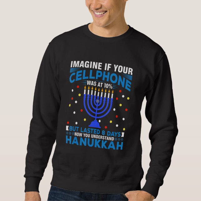 Sudadera Imagine If Your Cellphone Sarcastic Hanukkah Chanu (Anverso)
