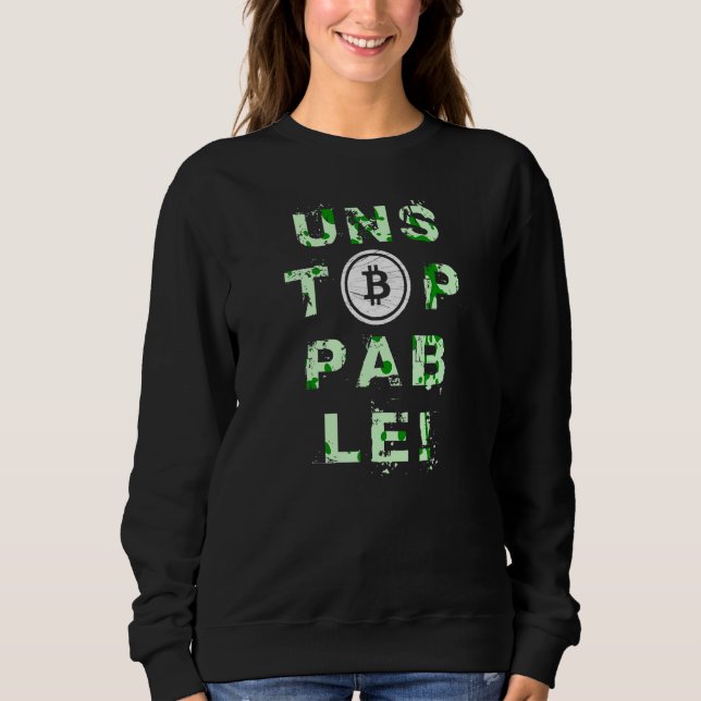 Sudadera Imparable Bitcoin Crypto Currency Camouflage Vin (Anverso)