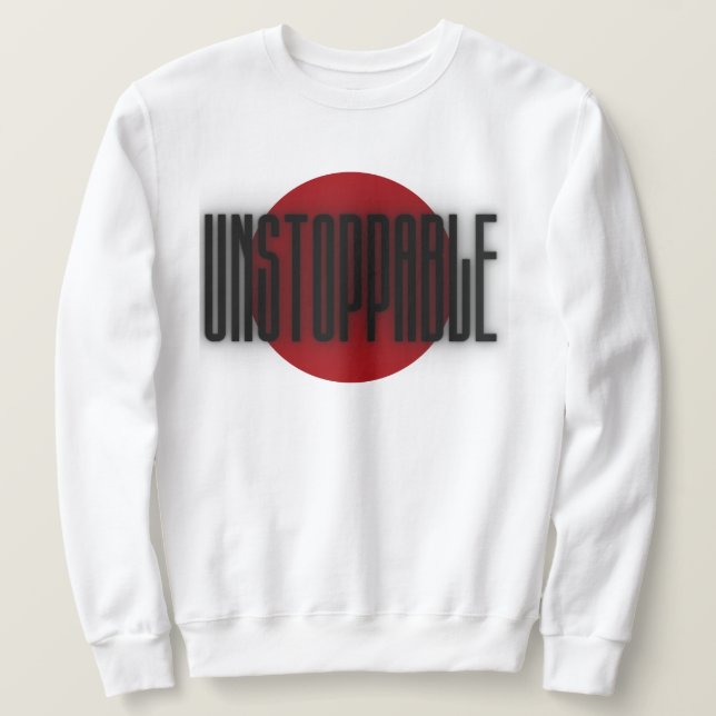 Sudadera Imparable: tipografía motivacional en negrita (Anverso del diseño)