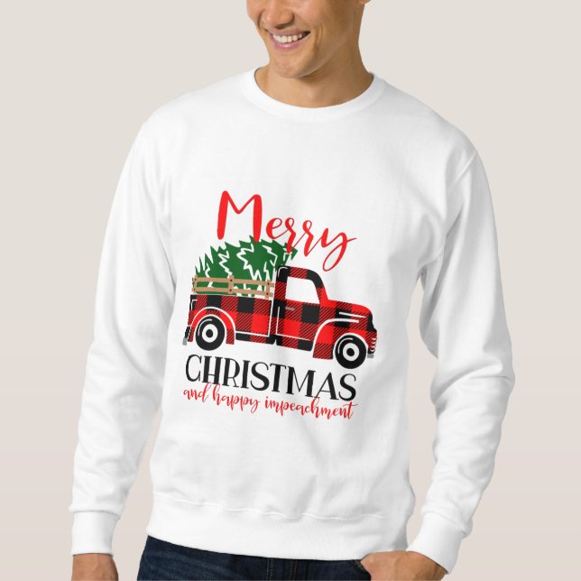 Sudadera Impea divertida del árbol de navidad del camión ro (Anverso)