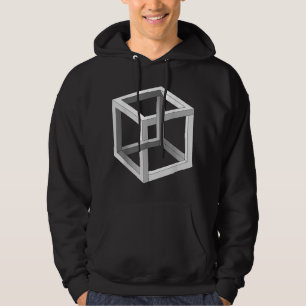 Sudadera Imposible cubo (cubo irracional) Ilusión óptica