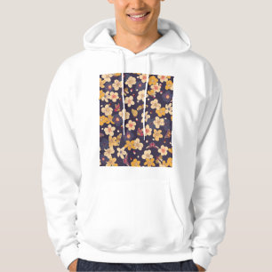 Sudadera Impresión asiática sobre la mariposa de flores de