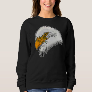 Sudadera Impresión de águila calva Ave Patriótico Norteamer