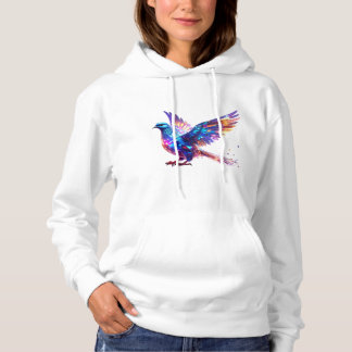 Sudadera Impresión de arte de paloma de cristal luminoso