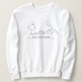 Sudadera Impresión de arte de una línea minimalista