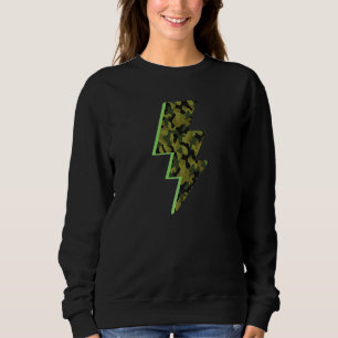 Sudadera Impresión de camuflaje Impresión de perno de luz v