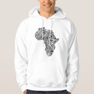 Sudadera Impresión de dedo en África, poder negro, Áfric