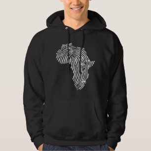 Sudadera Impresión de dedo en África, poder negro, Áfric