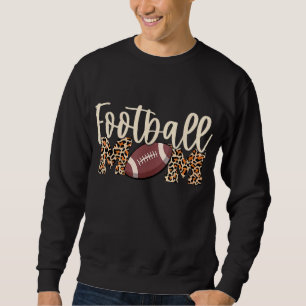 Sudadera Impresión de leopardo de la mamá del fútbol