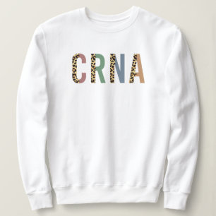 Sudadera Impresión de leopardo de las anestesistas de CRNA